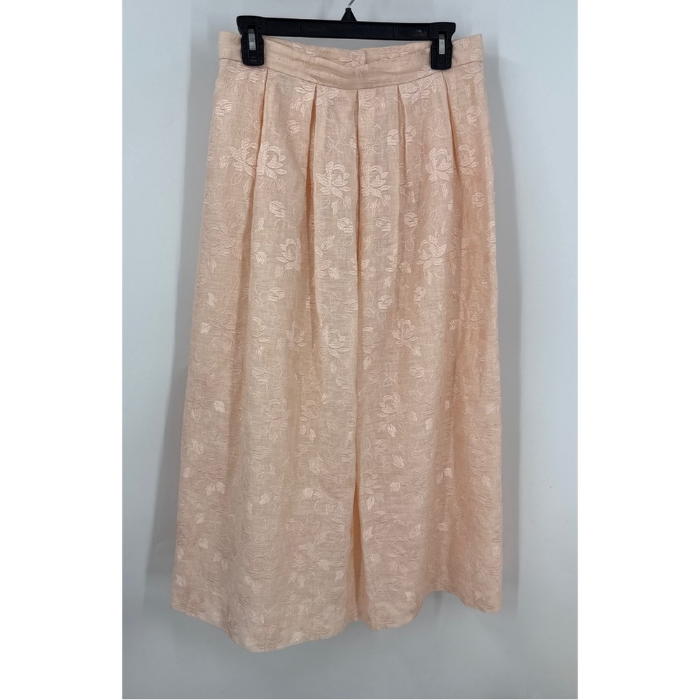 Cloak Of Many Colors vintage Liberty & Lucrezia vintage 100% linen midi Skirt.12